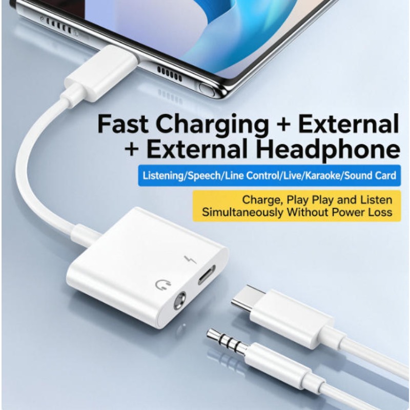 محول صوتي لآيفون 14، 13، 12، 1 - مراجعة Earphone Splitter Jack وسعره